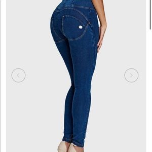 Freddy WR UP dark blue/yellow stitch jeans